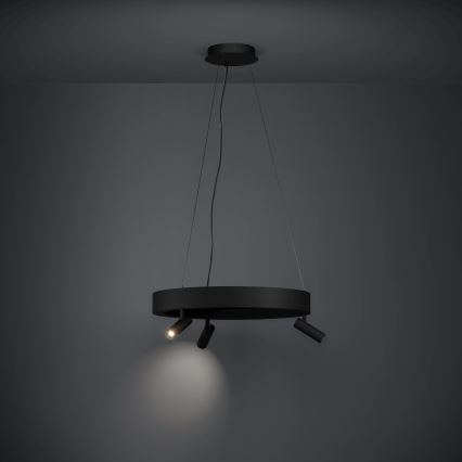 Eglo - LED Reguliuojamas pakabinamas sietynas 3xLED/8W/230V + 3xLED/8,5W 3000K juoda + nuotolinio valdymo pultas