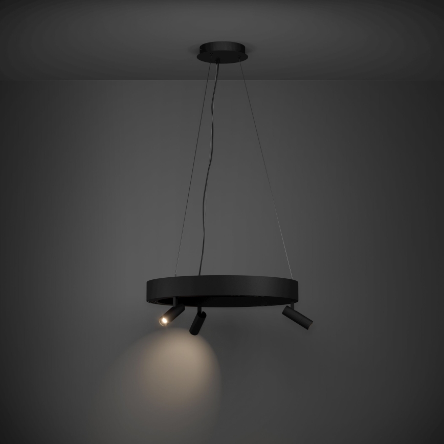 Eglo - LED Reguliuojamas pakabinamas sietynas 3xLED/8W/230V + 3xLED/8,5W 3000K juoda + nuotolinio valdymo pultas