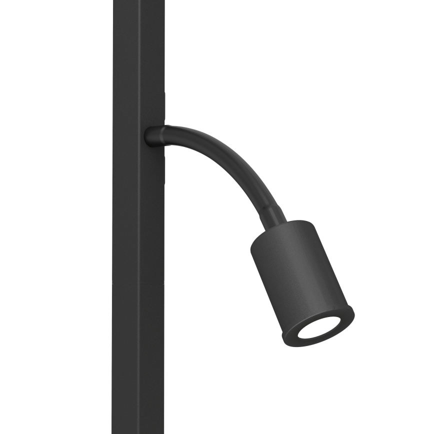 Eglo - LED toršeras 1xE27/40W/230V + LED/3,8W 3000K juoda