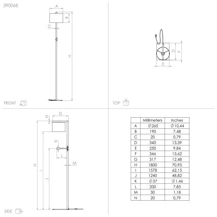 Eglo - LED toršeras 1xE27/40W/230V + LED/3,8W 3000K juoda