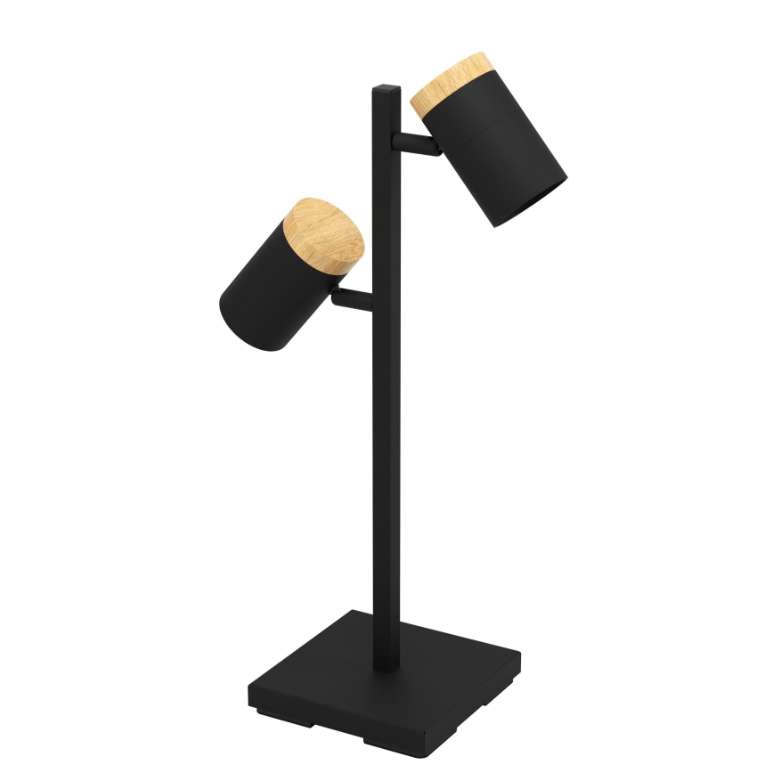 Eglo - LED stalinis šviestuvas 2xGU10/4,5W/230V 3000K juoda/ruda