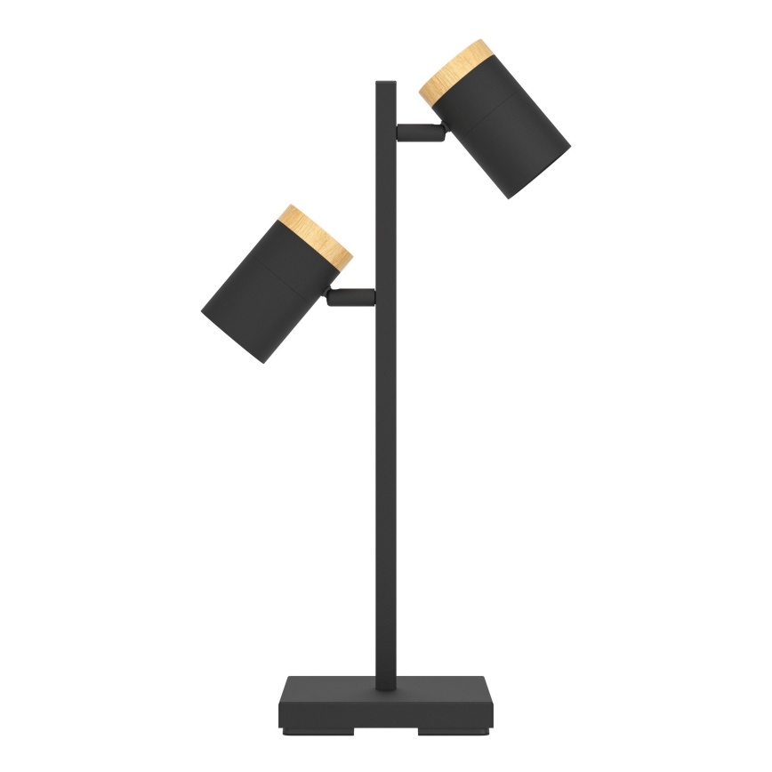 Eglo - LED stalinis šviestuvas 2xGU10/4,5W/230V 3000K juoda/ruda