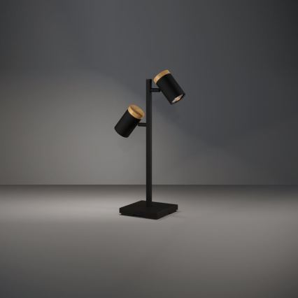 Eglo - LED stalinis šviestuvas 2xGU10/4,5W/230V 3000K juoda/ruda