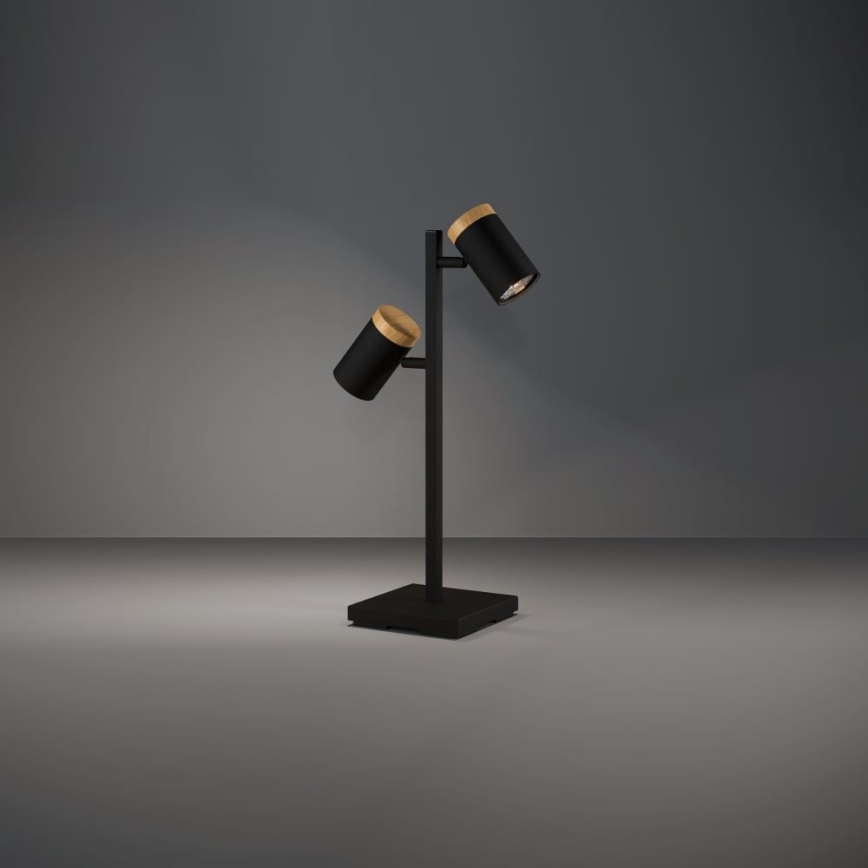 Eglo - LED stalinis šviestuvas 2xGU10/4,5W/230V 3000K juoda/ruda