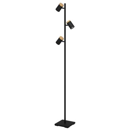 Eglo - LED toršeras 3xGU10/4,5W/230V 3000K juoda/ruda