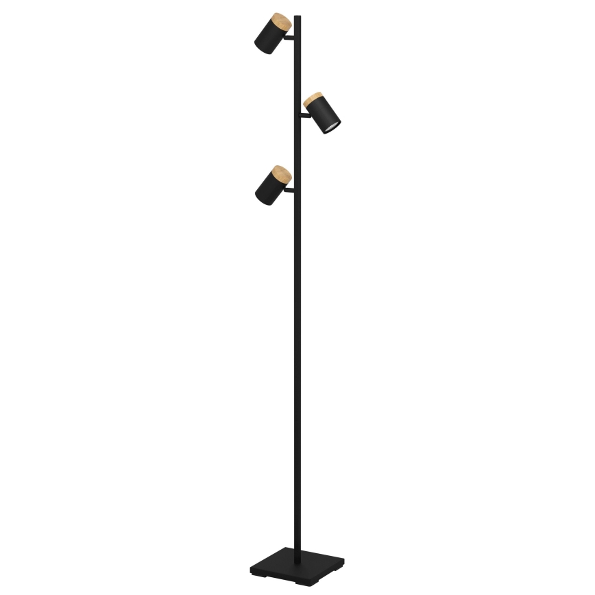 Eglo - LED toršeras 3xGU10/4,5W/230V 3000K juoda/ruda