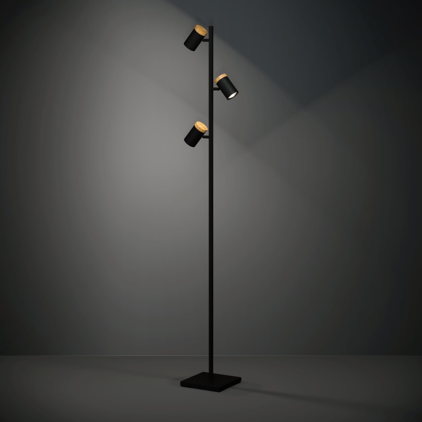 Eglo - LED toršeras 3xGU10/4,5W/230V 3000K juoda/ruda