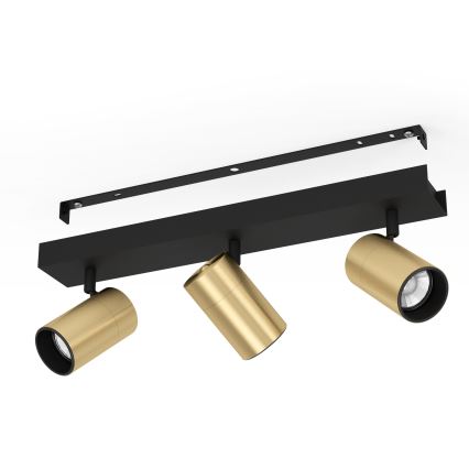 Eglo - LED akcentinis šviestuvas 3xGU10/4,5W/230V 3000K juoda/auksas