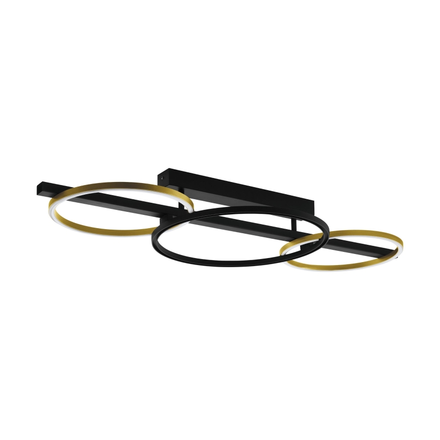 Eglo - LED Pritemdomas tvirtinamas sietynas 2xLED/12,5W/230V + LED/15,5W 3000K juoda