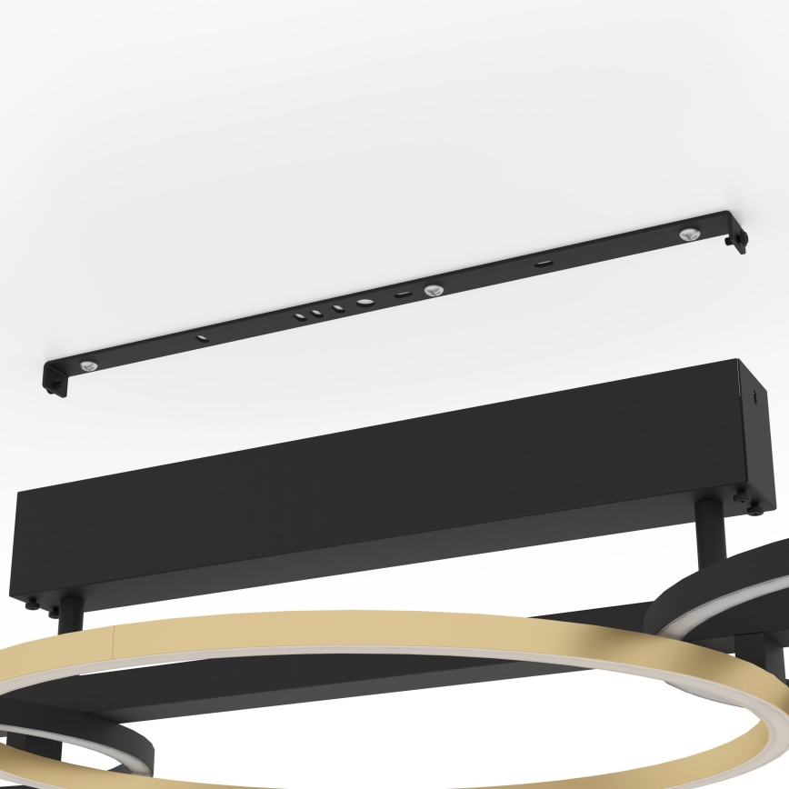 Eglo - LED Pritemdomas tvirtinamas sietynas 2xLED/12,5W/230V + LED/15,5W 3000K juoda