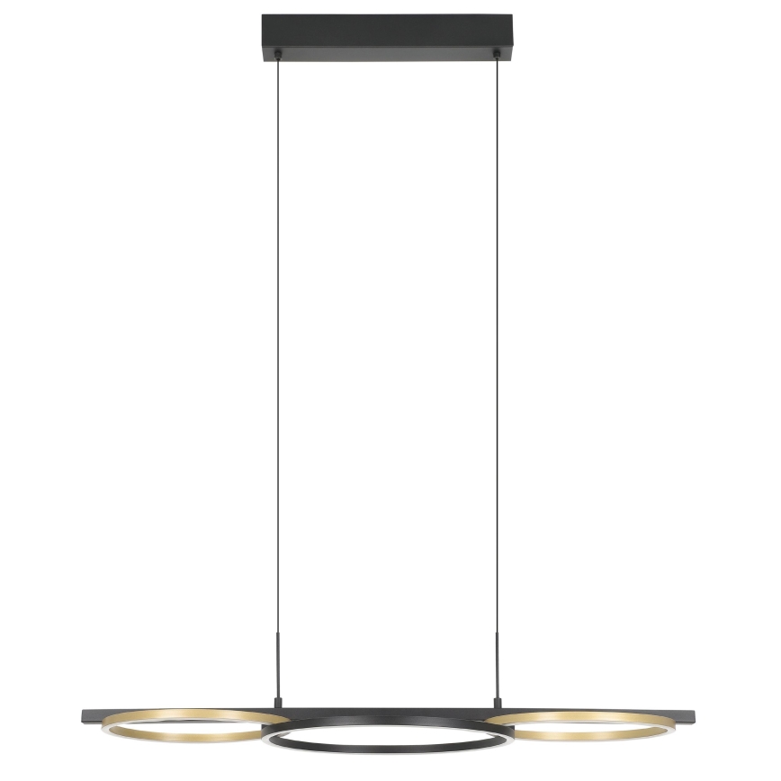 Eglo - LED Reguliuojamas pakabinamas sietynas 2xLED/12,5W/230V + LED/15,5W 3000K juoda
