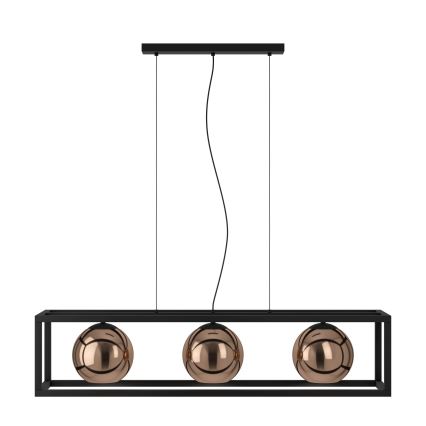 Eglo - Pakabinamas sietynas 3xE27/40W/230V varis/juoda