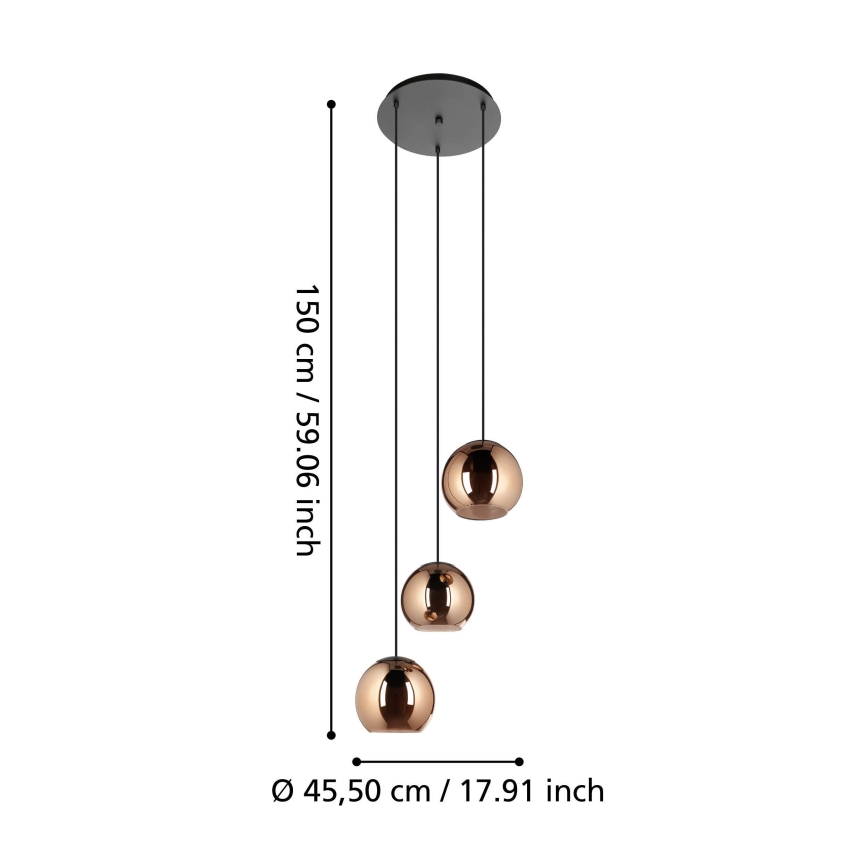 Eglo - Pakabinamas sietynas 3xE27/40W/230V varis