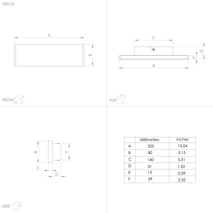 Eglo - LED sieninis šviestuvas 2xLED/5,4W/230V 3000K juoda