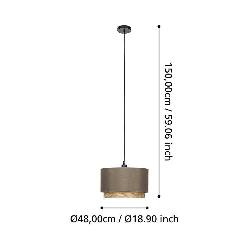 Eglo - Pakabinamas sietynas 1xE27/40W/230V ruda