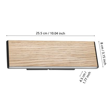 Eglo - LED sieninis šviestuvas 2xLED/4,2W/230V 3000K ąžuolas