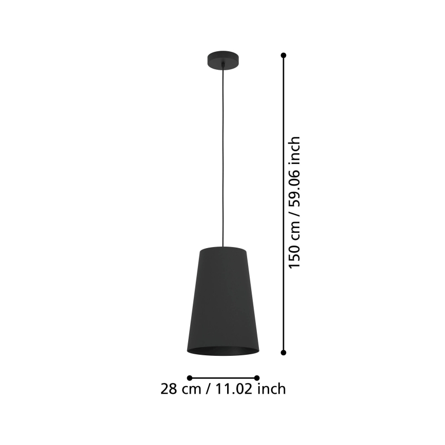 Eglo - Pakabinamas sietynas 1xE27/40W/230V juoda