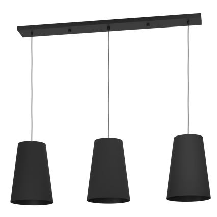 Eglo - Pakabinamas sietynas 3xE27/40W/230V juoda