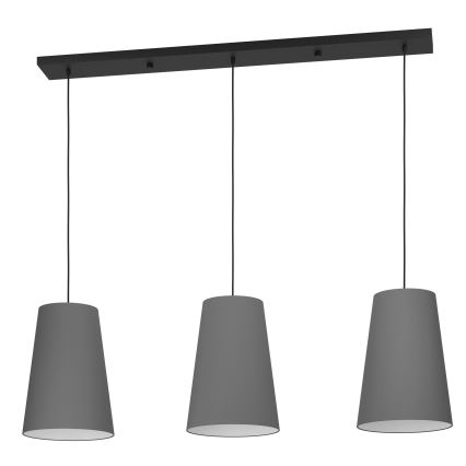 Eglo - Pakabinamas sietynas 3xE27/40W/230V pilka