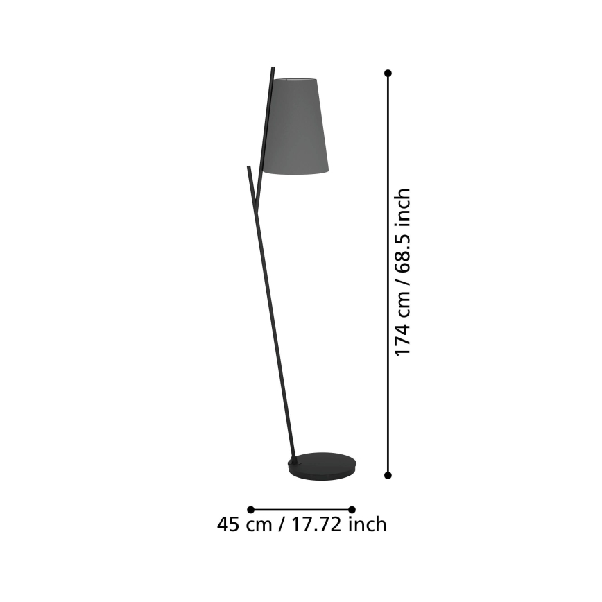 Eglo - Toršeras 1xE27/40W/230V pilka
