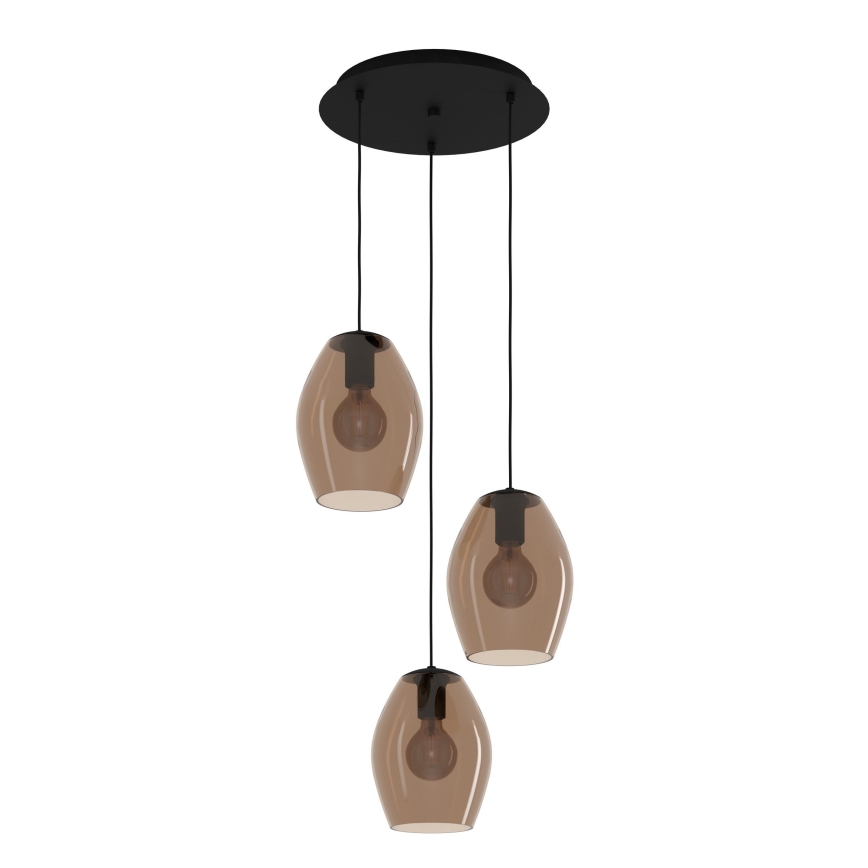 Eglo - Pakabinamas sietynas 3xE27/40W/230V ruda