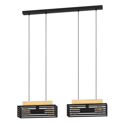 Eglo - Pakabinamas sietynas 4xE27/40W/230V juoda/ruda