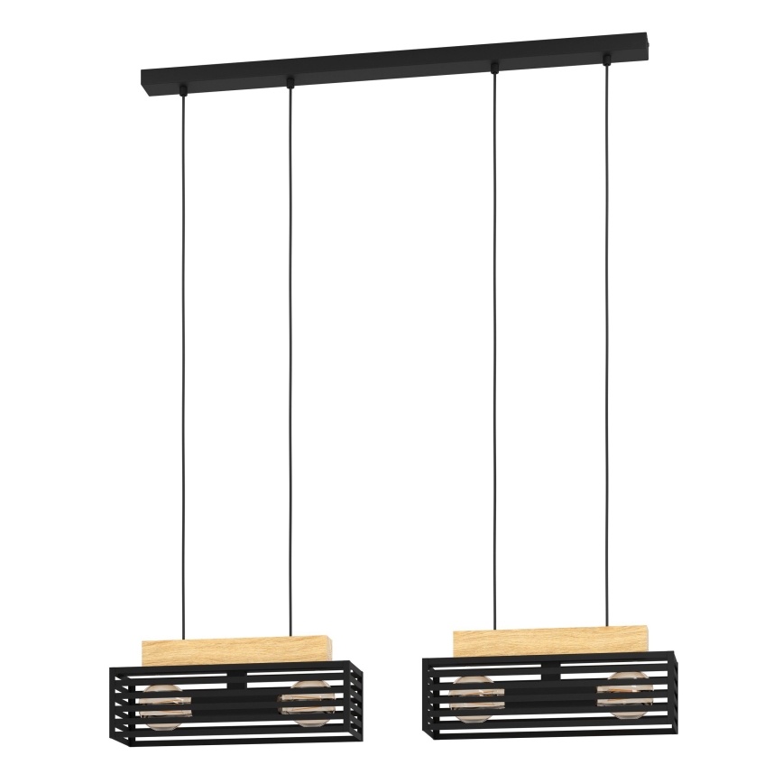 Eglo - Pakabinamas sietynas 4xE27/40W/230V juoda/ruda