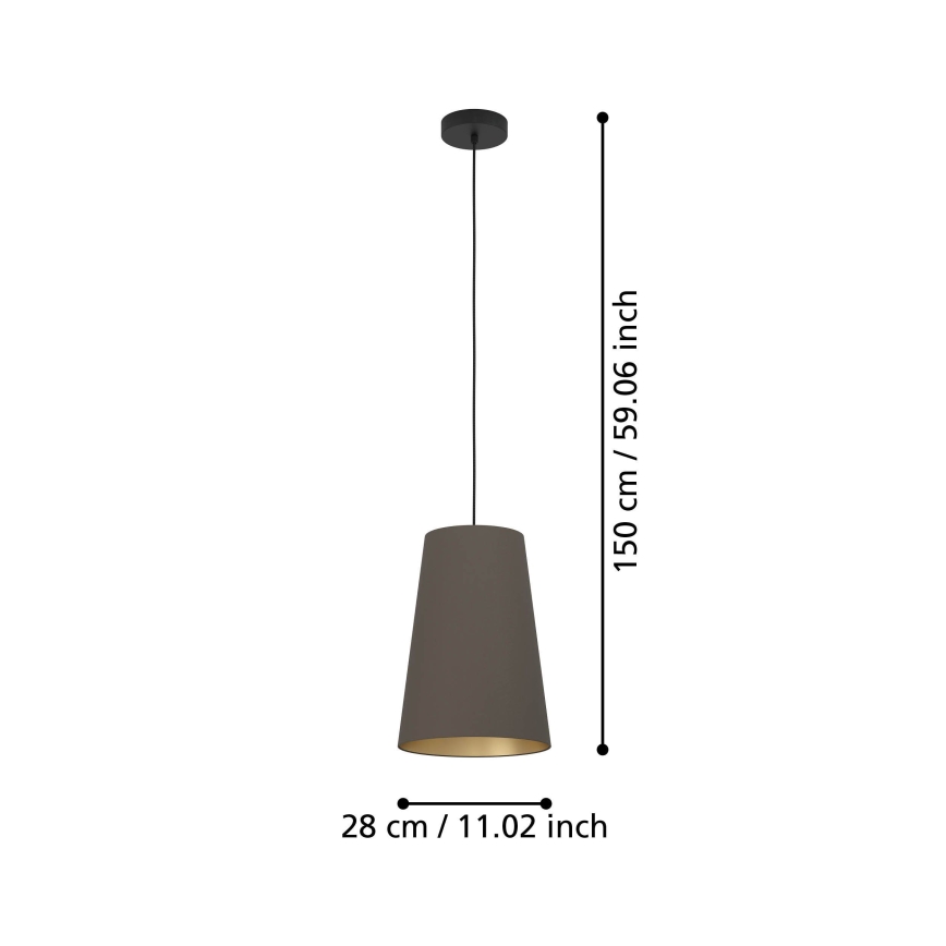 Eglo - Pakabinamas sietynas 1xE27/40W/230V ruda