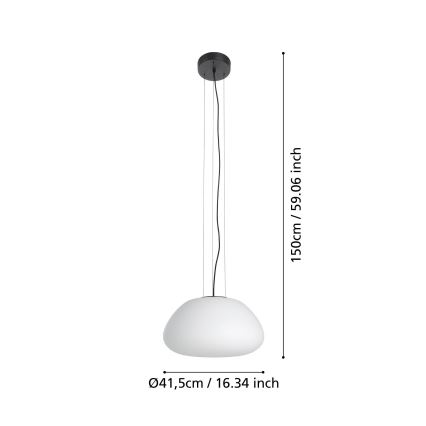 Eglo - Pakabinamas sietynas 1xE27/40W/230V juoda