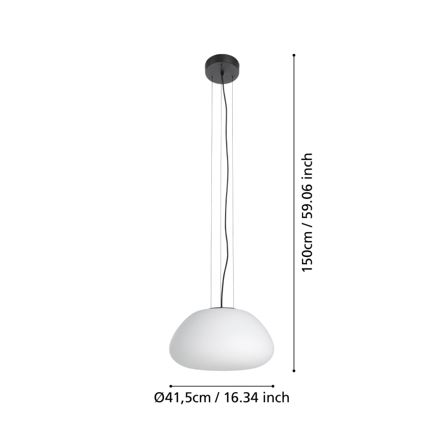 Eglo - Pakabinamas sietynas 1xE27/40W/230V juoda