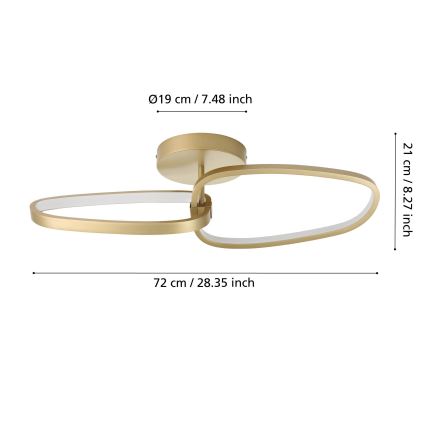 Eglo - LED Pritemdomas tvirtinamas sietynas LED/25W/230V 3000K auksas