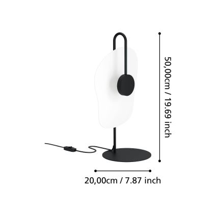 Eglo - LED stalinis šviestuvas LED/5,4W/230V 3000K juoda