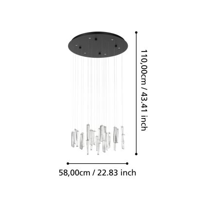 Eglo - LED Reguliuojamas pakabinamas sietynas 6xLED/4,2W/230V 3000K permatoma