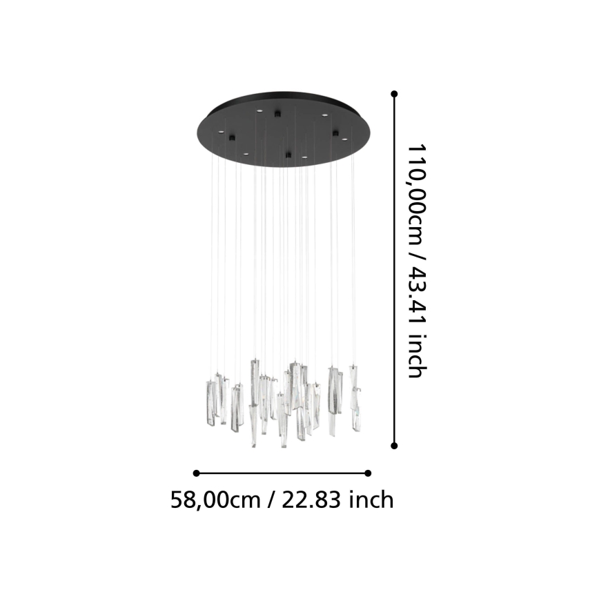 Eglo - LED Reguliuojamas pakabinamas sietynas 6xLED/4,2W/230V 3000K permatoma