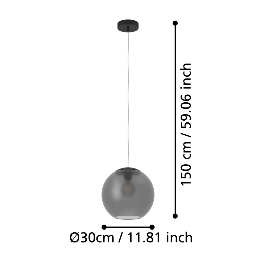 Eglo - Pakabinamas sietynas 1xE27/40W/230V dūminis