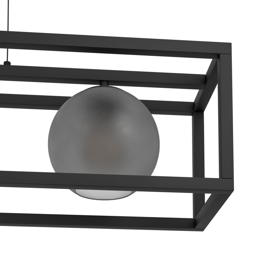 Eglo - Pakabinamas sietynas 3xE27/40W/230V dūminis/juoda