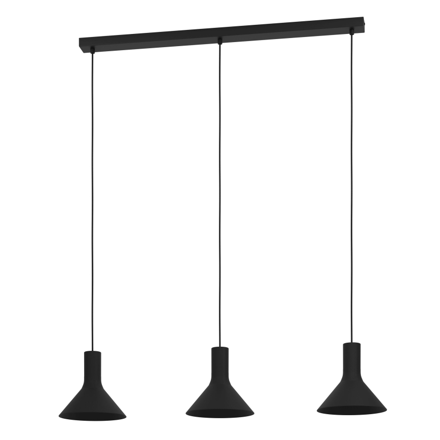 Eglo - Pakabinamas sietynas 3xE27/28W/230V juoda