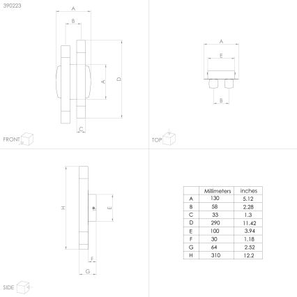 Eglo - LED sieninis šviestuvas 4xLED/3,3W/230V 3000K antracitas/auksas