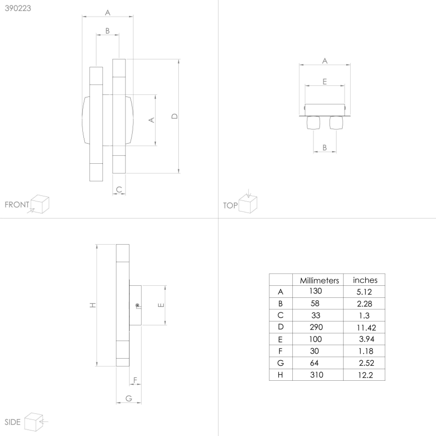 Eglo - LED sieninis šviestuvas 4xLED/3,3W/230V 3000K antracitas/auksas