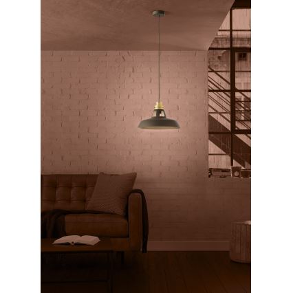Eglo - Pakabinamas sietynas 1xE27/40W/230V juoda/auksas