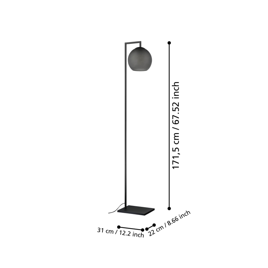 Eglo - Toršeras 1xE27/40W/230V dūminis