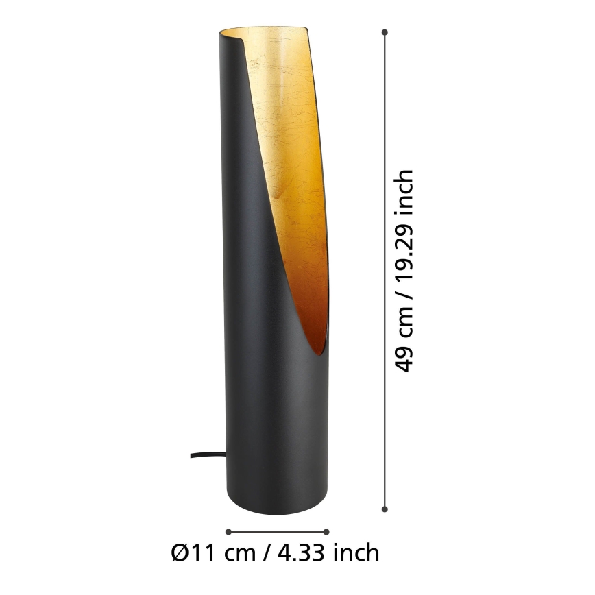 Eglo - LED stalinis šviestuvas 1xGU10/4,7W/230V juoda/auksas