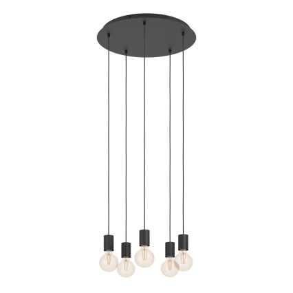 Eglo - Pakabinamas sietynas 5xE27/40W/230V juoda