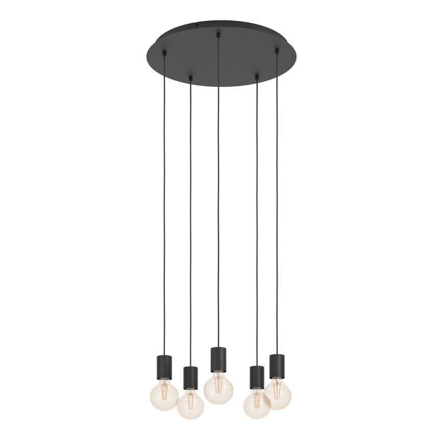 Eglo - Pakabinamas sietynas 5xE27/40W/230V juoda