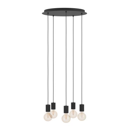 Eglo - Pakabinamas sietynas 5xE27/40W/230V juoda