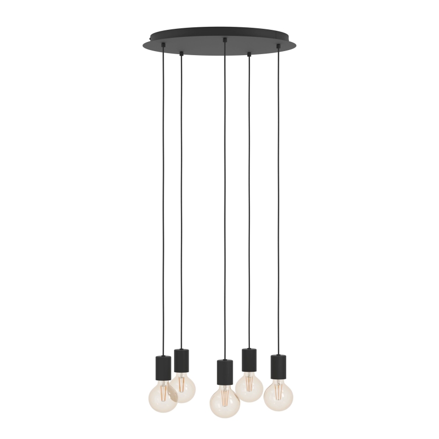 Eglo - Pakabinamas sietynas 5xE27/40W/230V juoda