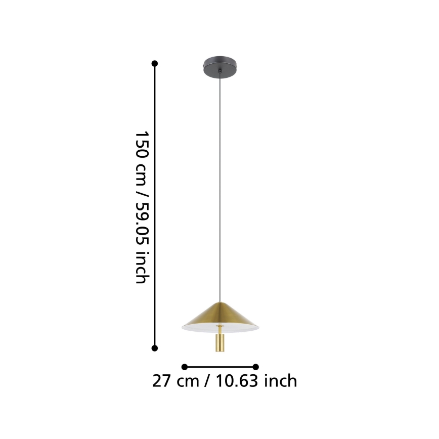 Eglo - LED Pakabinamas sietynas LED/12W/230V 3000K auksas