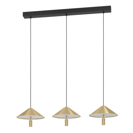 Eglo - LED Reguliuojamas pakabinamas sietynas 3xLED/12W/230V 3000K auksas