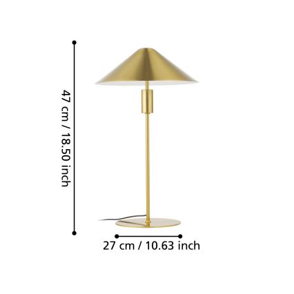Eglo - LED pritemdomas stalinis šviestuvas LED/12W/230V 3000K auksas