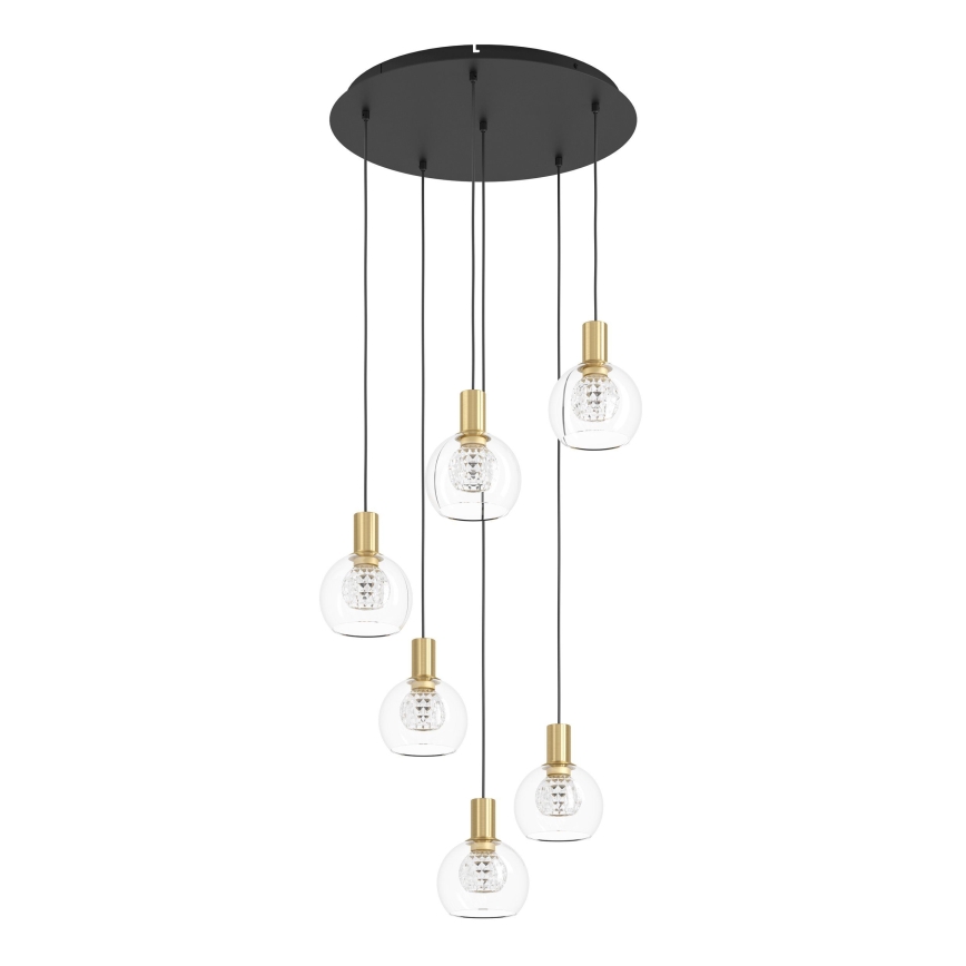 Eglo 390279 - LED Reguliuojamas pakabinamas sietynas 6xLED/5,4W/230V 3000K diametras 54 cm auksas